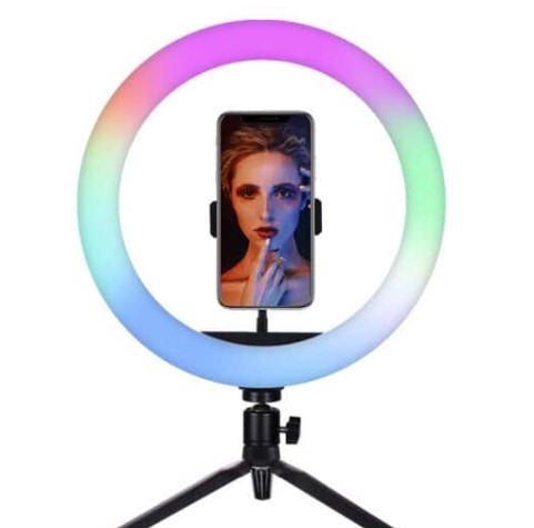 Ring Light RGB LED MJ33 רינג תאורה + חצובה