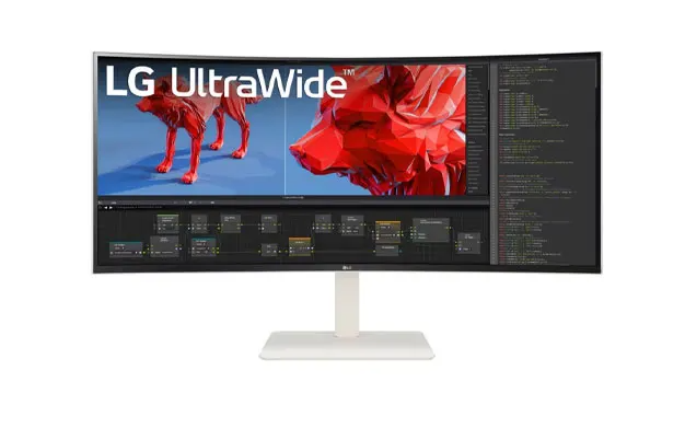 מסך מחשב ''38 קעור UltraWide® WQHD+ Nano תוצרת LG דגם: 38WR85QC-W