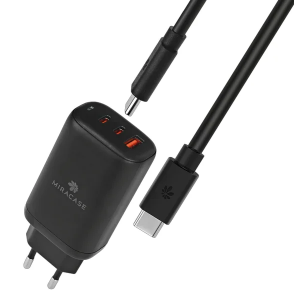 מטען קיר 65W עם כבל USB-C וטעינה מהירה MIRACASE