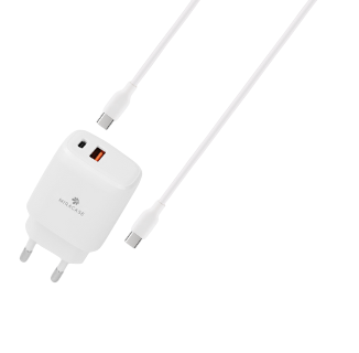 מטען קיר מהיר Miracase MWC25PQ USB-C/USB 25W Cable