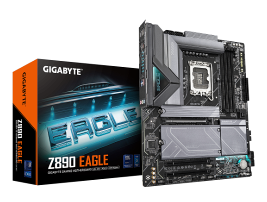 לוח לאינטל דור 15 Gigabyte Z890 EGALE 2.5GbE 4XM.2 Slots ATX LGA1