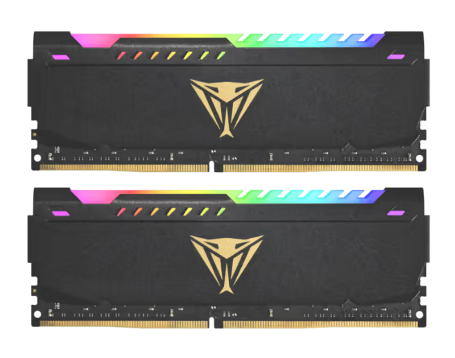 Viper STEEL RGB BLACK  Dual Channel+ RGB Patriot Viper RGB DDR4 32GB (16GB*2) 3600