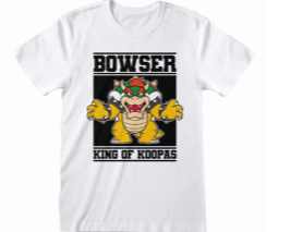 חולצה- Super Mario – Bowser King Of Koopas- אפור