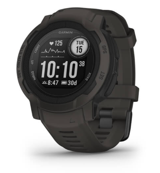 שעון חכם Garmin Instinct 2 45mm Rugged GPS - צבע גרפיט - כולל תמיכה מלאה בעברית - שנתיים אחריות יבואן רשמי על ידי רונלייט