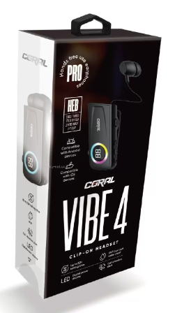 אוזניית Bluetooth רולר CORAL VIBE 4 שחור