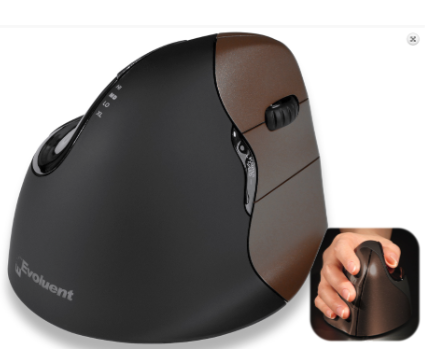 עכבר ארגונומי אנכי VerticalMouse 4  EVOLUENT  ימין/שמאל חוטי/אלחוטי-אלחוטי-חוטי-חוטי