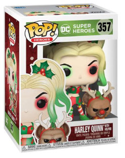 בובת פופ – Funko Pop! DC Heroes: Holiday – Harley Quinn with Helper #357